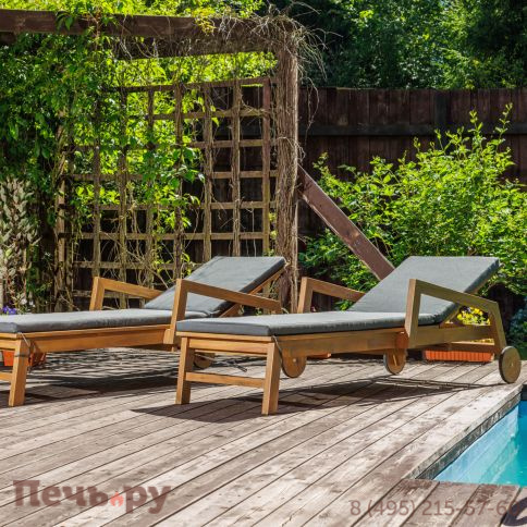 Комплект шезлонгов Royal Family PAOLO на колесиках из акации(teaklook) фото 5