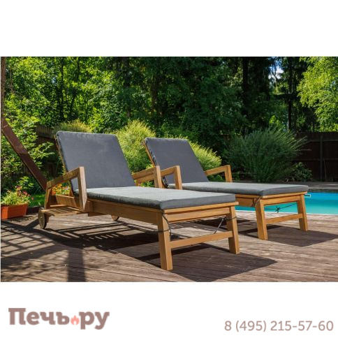 Комплект шезлонгов Royal Family PAOLO на колесиках из акации(teaklook) фото