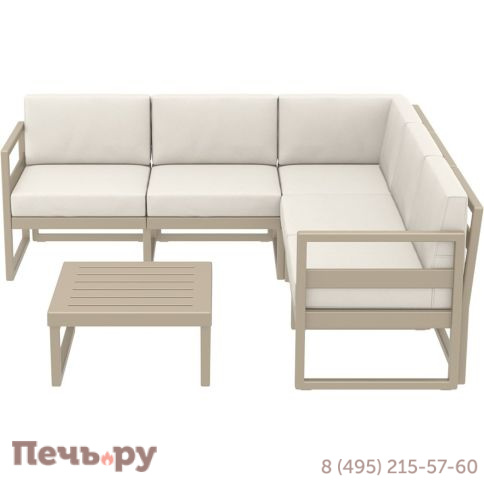 Комплект угловой пластиковой мебели Tagliamento Mykonos фото 7