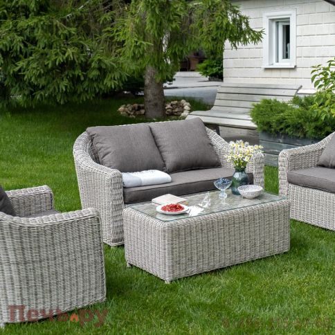 Кон Панна 4SiS столик журнальный из искусственного ротанга, цвет бежевый фото 10