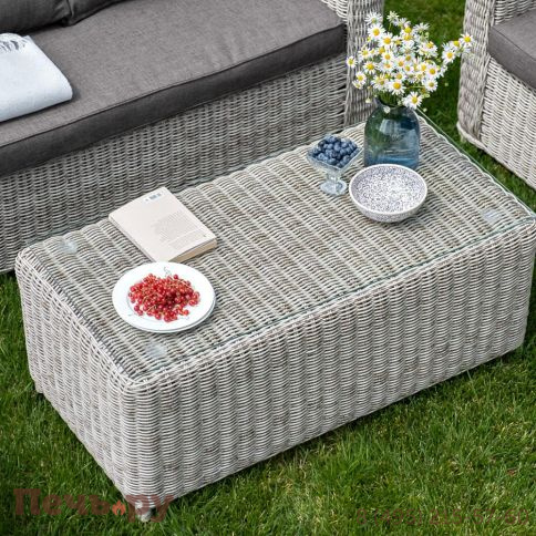 Кон Панна 4SiS столик журнальный из искусственного ротанга, цвет бежевый фото 3