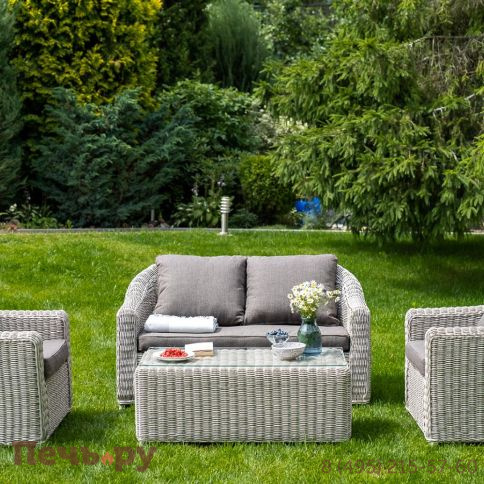 Кон Панна 4SiS столик журнальный из искусственного ротанга, цвет бежевый фото 4