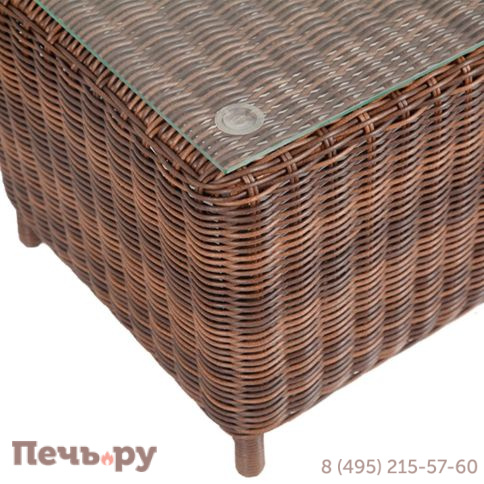 Кон Панна 4SiS столик журнальный из искусственного ротанга, цвет коричневый фото 4