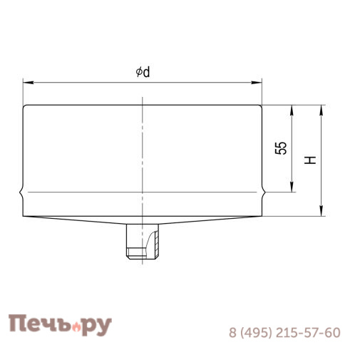 Конденсатоотвод Феррум для сэндвича  внутренний 197 мм (AISI 430 0,5 мм) Уцененный фото 2