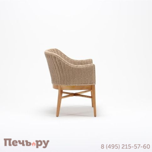 Кресло деревянное плетеное с подушкой Tagliamento Fungo фото 2