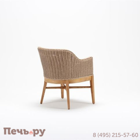 Кресло деревянное плетеное с подушкой Tagliamento Fungo фото 4