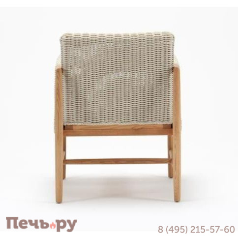 Кресло деревянное плетеное с подушкой Tagliamento Nora фото 2