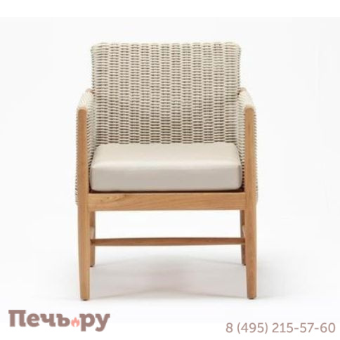 Кресло деревянное плетеное с подушкой Tagliamento Nora фото