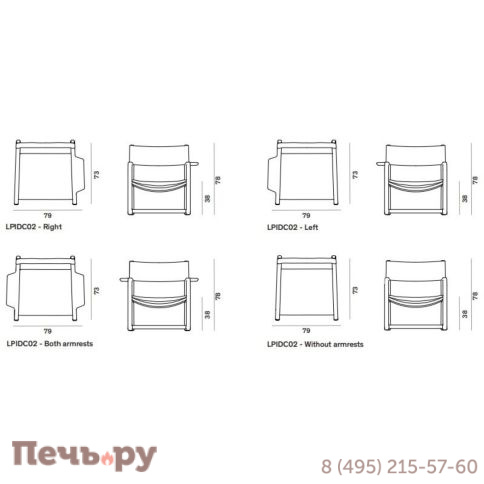 Кресло деревянное с обивкой Exteta LPIDC02 фото 8