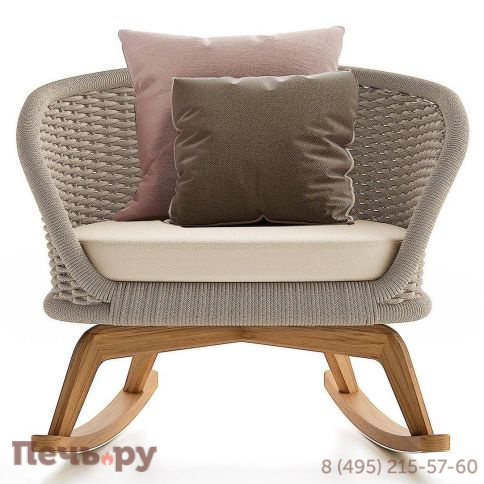 Кресло-качалка плетеное с подушкой Atmosphera Ludo фото