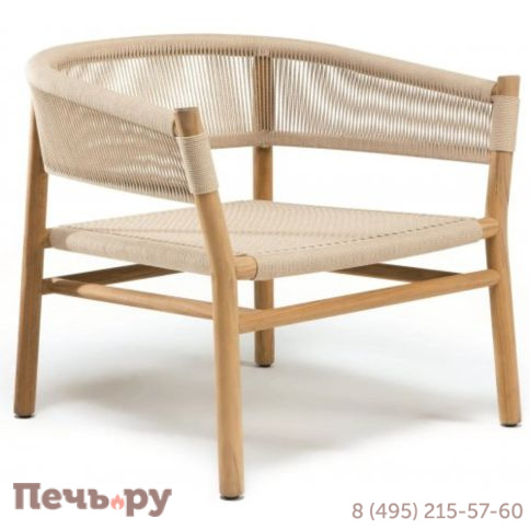 Кресло лаунж деревянное плетеное Ethimo Kilt фото