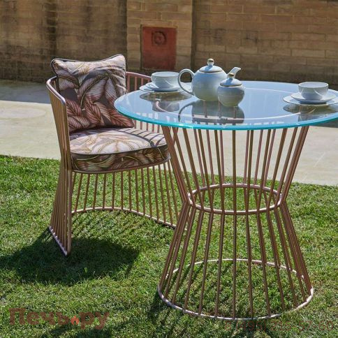 Кресло металлическое с подушками DFN Yucca фото 2