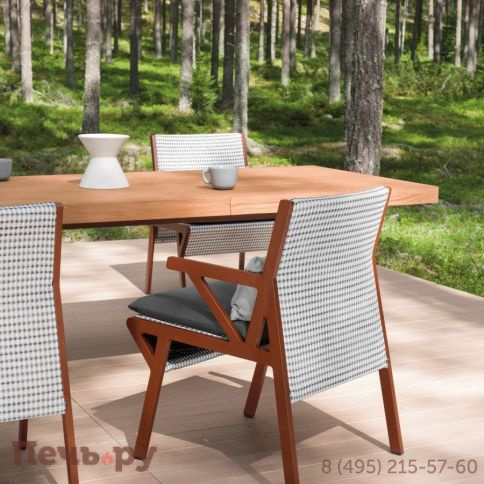 Кресло металлическое с подушкой Kettal Vieques фото 3