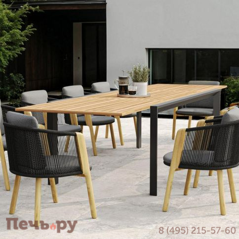 Кресло обеденное Brafritid Avesta тик/алюминий фото 10