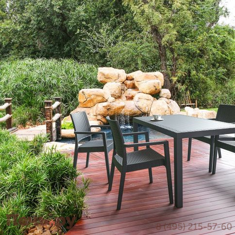 Кресло пластиковое плетеное Siesta Contract Ibiza 234/810-3211 фото 5