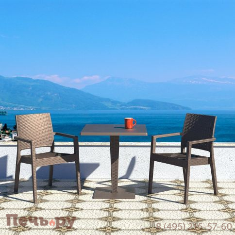 Кресло пластиковое плетеное Siesta Contract Ibiza 234/810-3228 фото 5