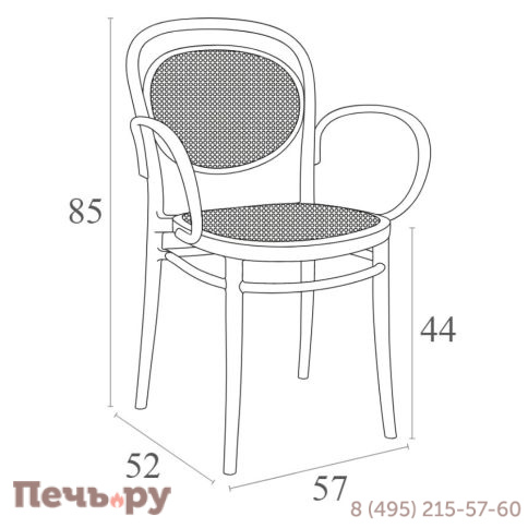 Кресло пластиковое Siesta Contract Marcel XL фото 15