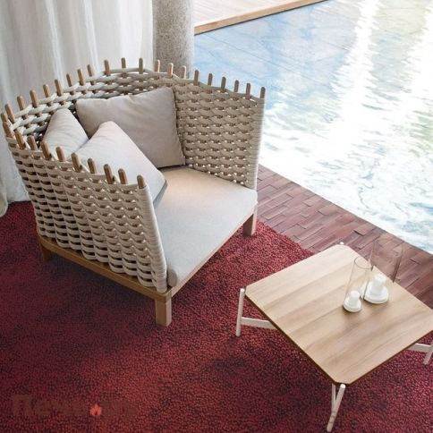 Кресло плетеное Paola Lenti Wabi фото 3