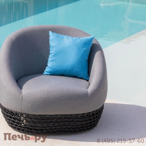 Кресло плетеное с обивкой Felicita Tonga фото 3