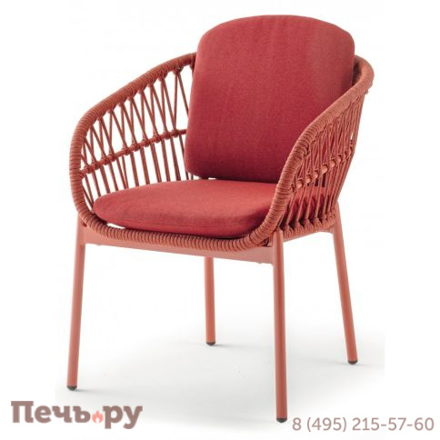 Кресло плетеное с подушками Grattoni Elba Rope фото