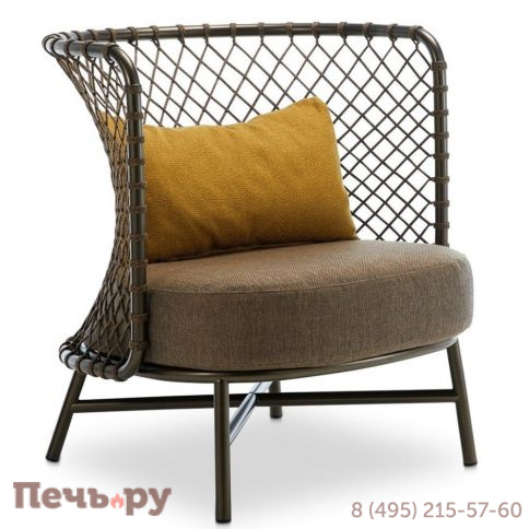 Кресло плетеное с подушками Robertirattan Charme ROB/4381B/81CUх1 фото