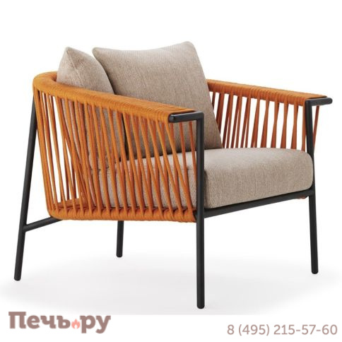 Кресло плетеное с подушками Robertirattan Corolle фото