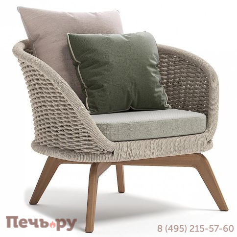 Кресло плетеное с подушкой Atmosphera Ludo фото