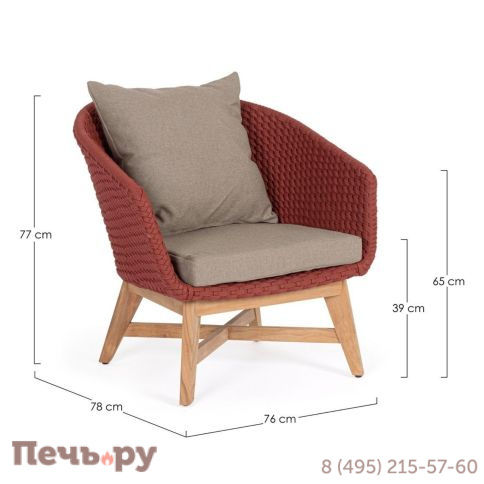 Кресло плетеное с подушкой Garden Relax Coachella 0804778 фото 8