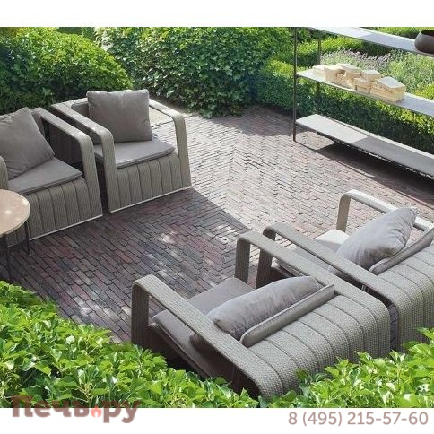 Кресло плетеное с подушкой Paola Lenti Frame фото 6