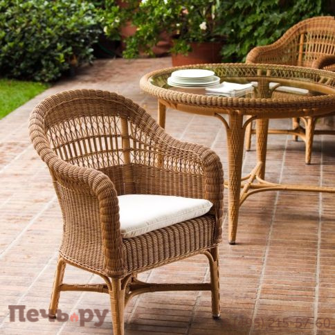 Кресло плетеное с подушкой Point Alga Armchair фото 3