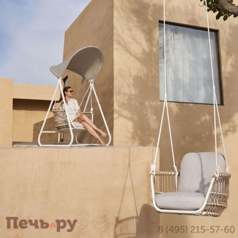 Кресло подвесное плетеное Grattoni Bari фото 5