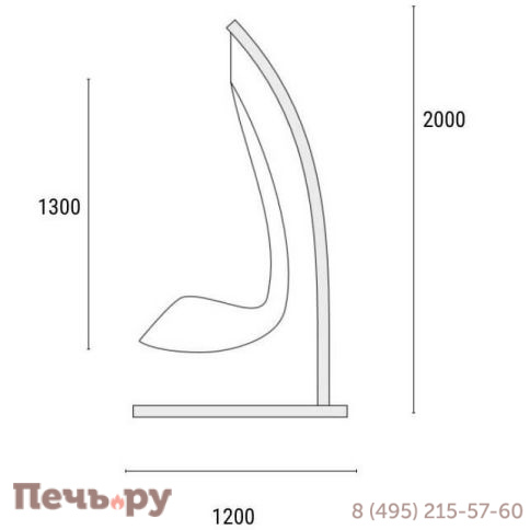 Кресло подвесное плетеное с подушкой ReeHouse Donis фото 3