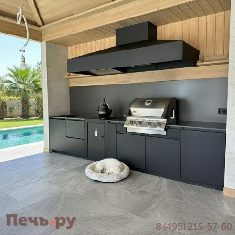 Уличная гриль кухня Астов по индивидуальному проекту фото 2