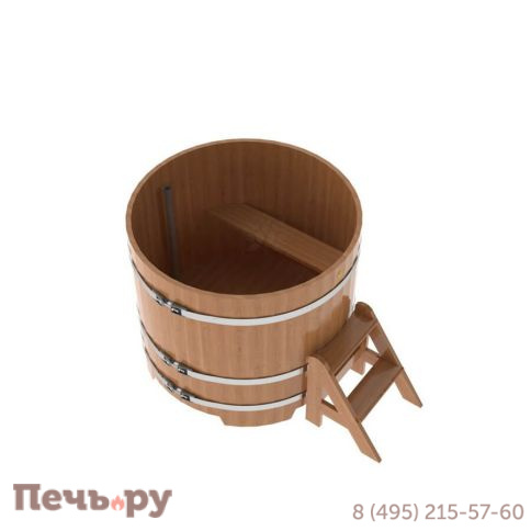 Купель BentWood круглая из дуба, d=1.17 м,  толщина стенок - 2,6 см фото 12