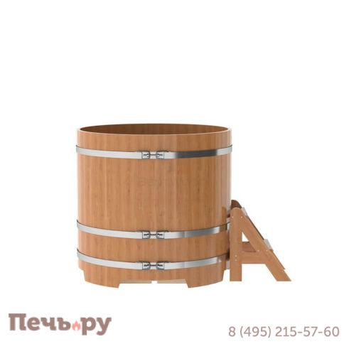 Купель BentWood круглая из дуба, d=1.17 м,  толщина стенок - 2,6 см фото 14