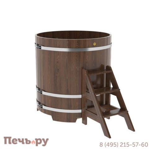 Купель BentWood круглая из дуба, d=1.17 м,  толщина стенок - 2,6 см фото 2