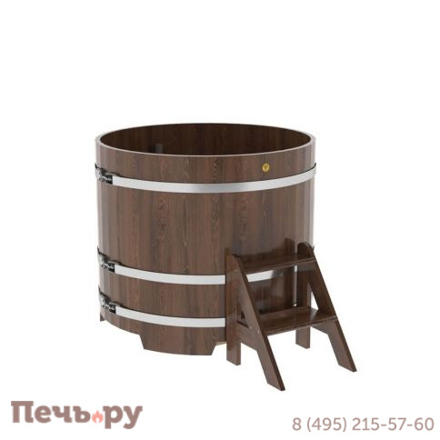 Купель BentWood круглая из дуба, d=1.17 м,  толщина стенок - 2,6 см фото 3