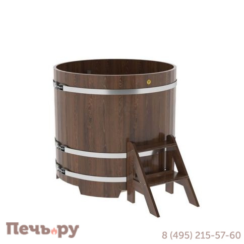 Купель BentWood круглая из дуба, d=1.17 м,  толщина стенок - 2,6 см фото 4