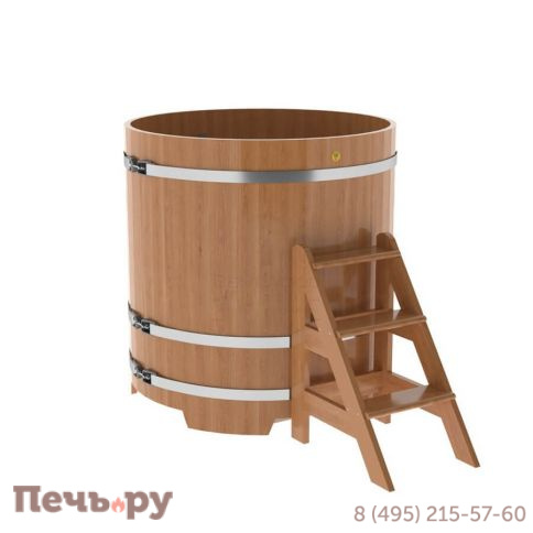 Купель BentWood круглая из дуба, d=1.17 м,  толщина стенок - 2,6 см фото 7