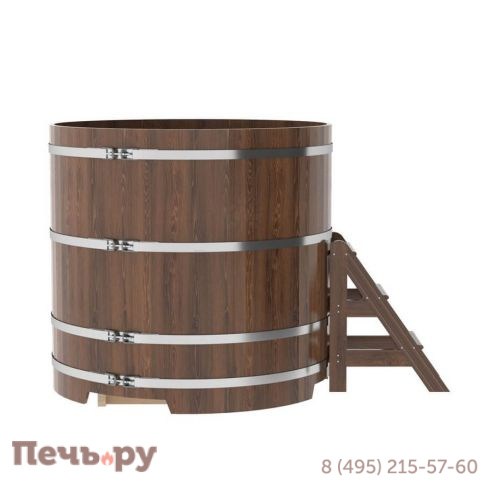 Купель BentWood круглая из дуба, d=1.5 м,  толщина стенок - 2,6 см фото 10