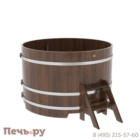 Купель BentWood круглая из дуба, d=1.5 м,  толщина стенок - 2,6 см фото 2