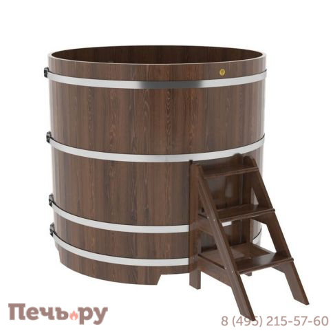 Купель BentWood круглая из дуба, d=1.5 м,  толщина стенок - 2,6 см фото 5
