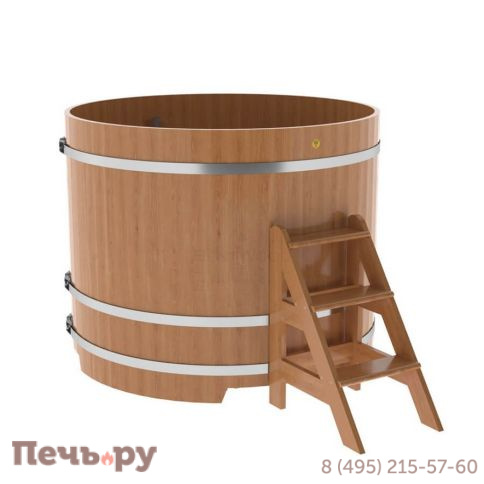 Купель BentWood круглая из дуба, d=1.5 м,  толщина стенок - 2,6 см фото 6