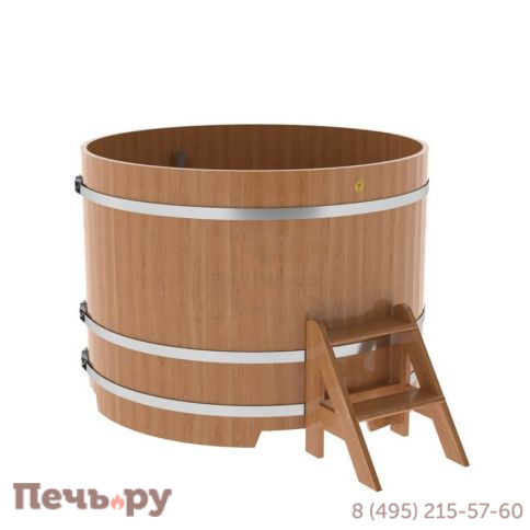 Купель BentWood круглая из дуба, d=1.5 м,  толщина стенок - 2,6 см фото 7