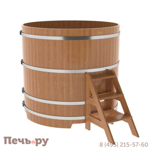 Купель BentWood круглая из дуба, d=1.5 м,  толщина стенок - 2,6 см фото 8