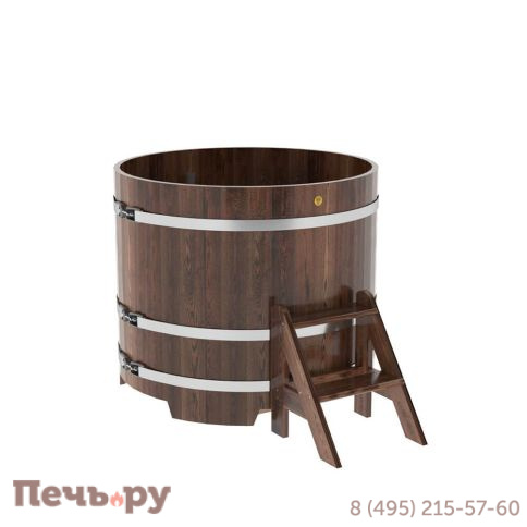 Купель BentWood круглая из лиственницы, d=1.17 м,  толщина стенок - 2,8 см фото 2