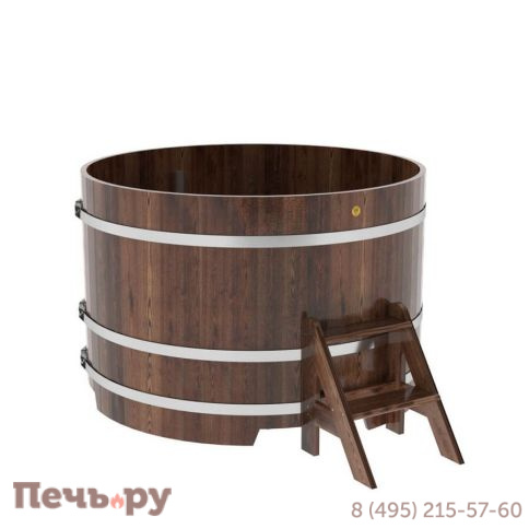 Купель BentWood круглая из лиственницы, d=1.5 м,  толщина стенок - 2,8 см фото 2