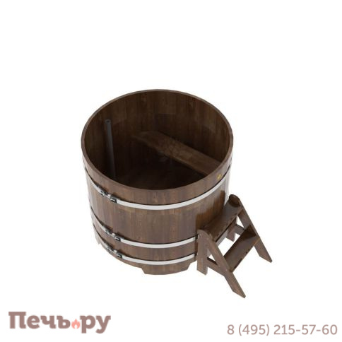 Купель BentWood круглая из сращенных ламелей лиственницы, d=1.17 м,  толщина стенок - 2,8 см фото 11