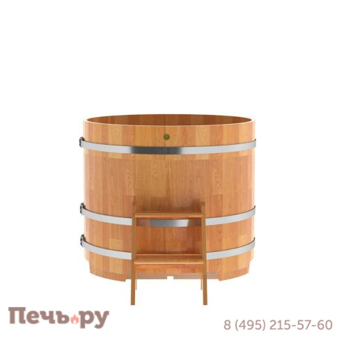 Купель BentWood круглая из сращенных ламелей лиственницы, d=1.17 м,  толщина стенок - 2,8 см фото 12