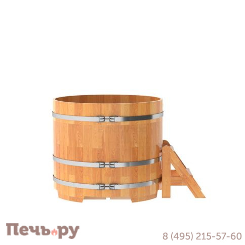 Купель BentWood круглая из сращенных ламелей лиственницы, d=1.17 м,  толщина стенок - 2,8 см фото 13
